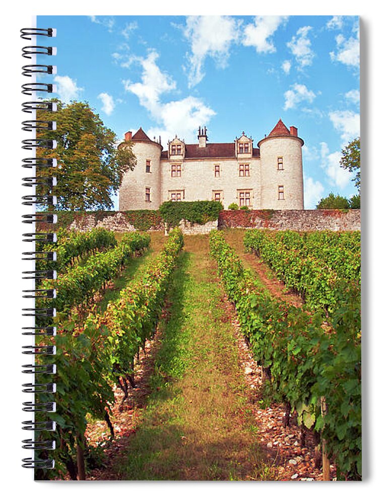 Castle Spiral Notebook featuring the photograph Chateau Lagrezette - France by Silva Wischeropp