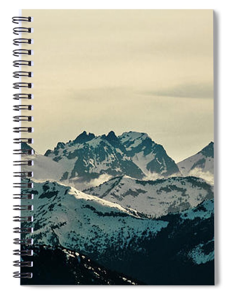 Scenics Spiral Notebook featuring the photograph Cheam Mountain Range by Christopher Kimmel