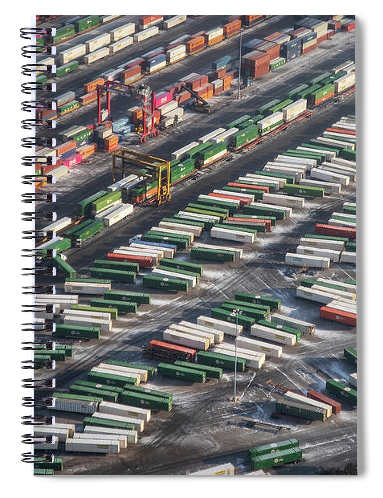 Chicago Spiral Notebook featuring the photograph Chicago Railyards by Mary Lee Dereske
