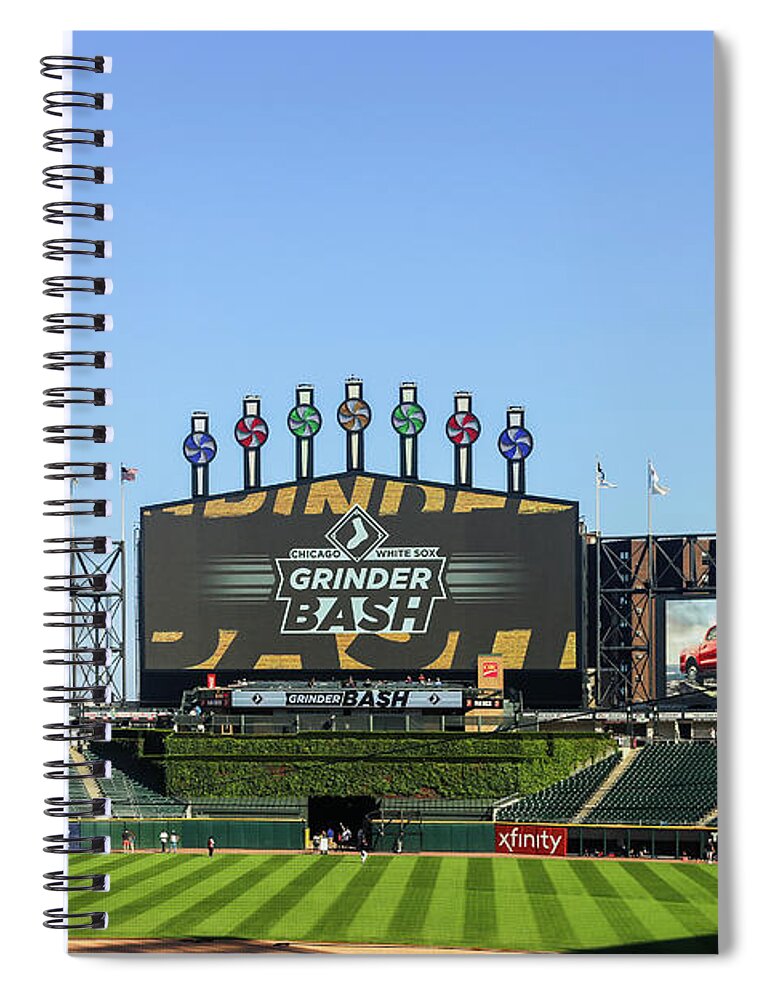 Baseball Spiral Notebook featuring the photograph Chicago White Sox Baseball Field by Lauri Novak
