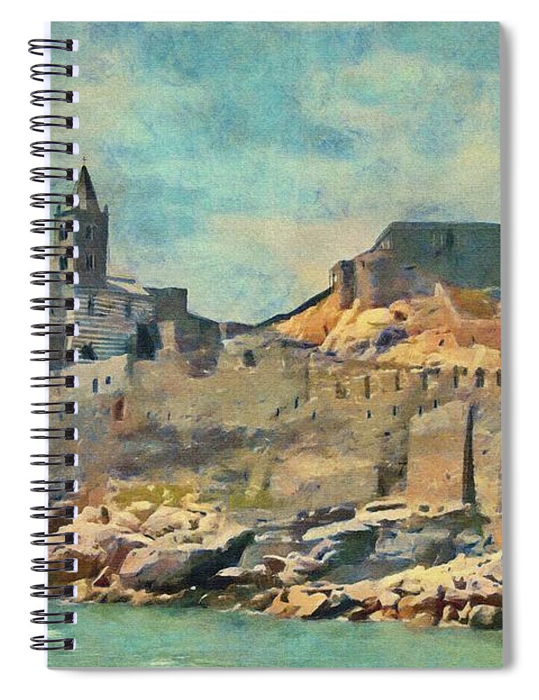 Church Of Saint Peter Spiral Notebook featuring the painting Chiesa di San Pietro by Jeffrey Kolker