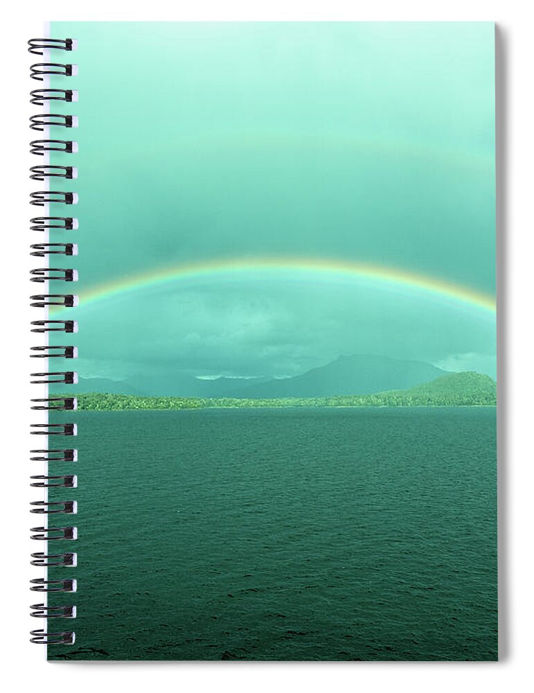 Chile Spiral Notebook featuring the photograph Chilean Fjord Rainbow by Gary Karlsen