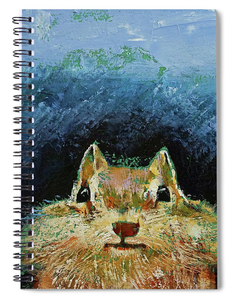 Chipmunk Spiral Notebook featuring the painting Chipmunk by Michael Creese