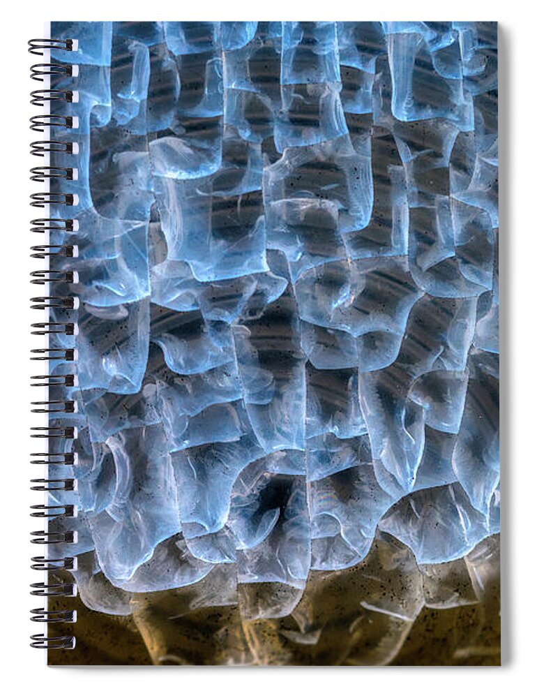 Abstract Art Spiral Notebook featuring the photograph Chiseled in Light by Michael Hubley