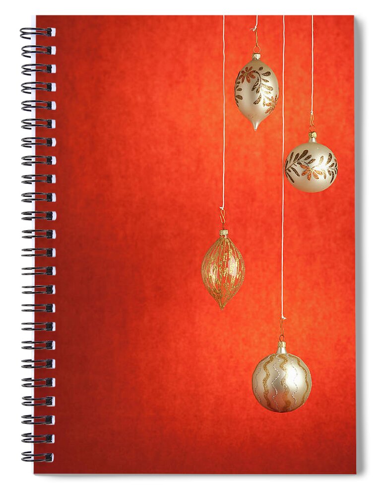 Christmas Ornament Spiral Notebook featuring the photograph Christmas Ball by Deimagine