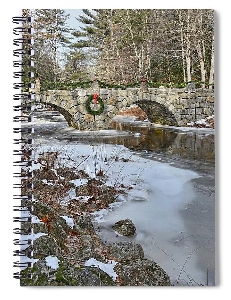 Christmas Spiral Notebook featuring the photograph Christmas in New Hampshire by Steve Brown