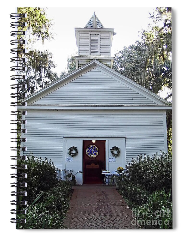 Espiscopal Spiral Notebook featuring the photograph Church Of The Mediator Episcopal Church by D Hackett