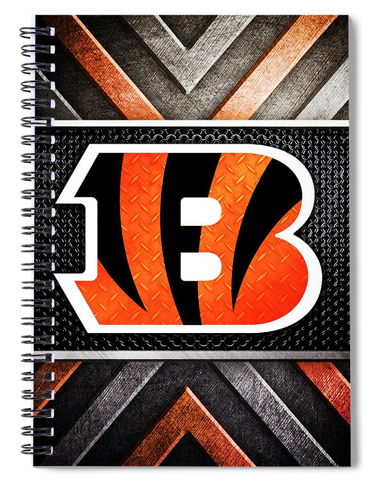Cincinnati Bengals Logo Art Spiral Notebook by William Ng - Pixels