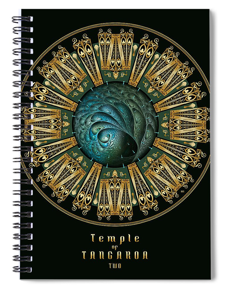 Mandala Spiral Notebook featuring the digital art Circumplexical No 3726 by Alan Bennington