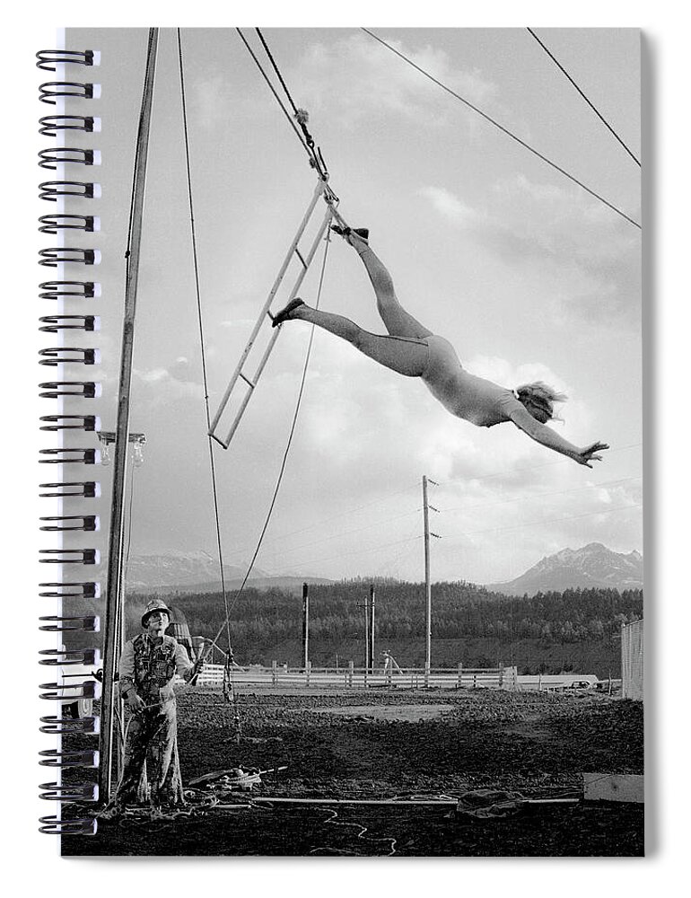 Circus Trapeze Spiral Notebook featuring the photograph Circus work #2 by Neil Pankler