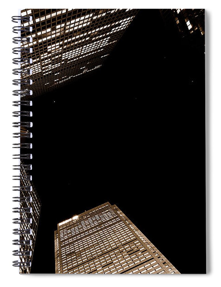 Toronto Spiral Notebook featuring the photograph City At Night by Atilla Soylu Photography