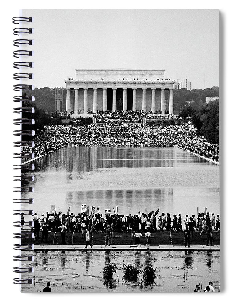 March On Washington Spiral Notebook featuring the photograph Civil Rights Rally by John Dominis