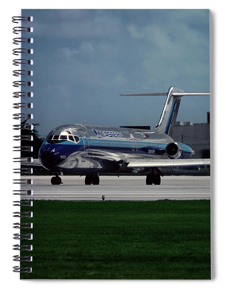 Eastern Airlines Spiral Notebook featuring the photograph Classic Eastern Airlines DC-9 at Miami by Erik Simonsen