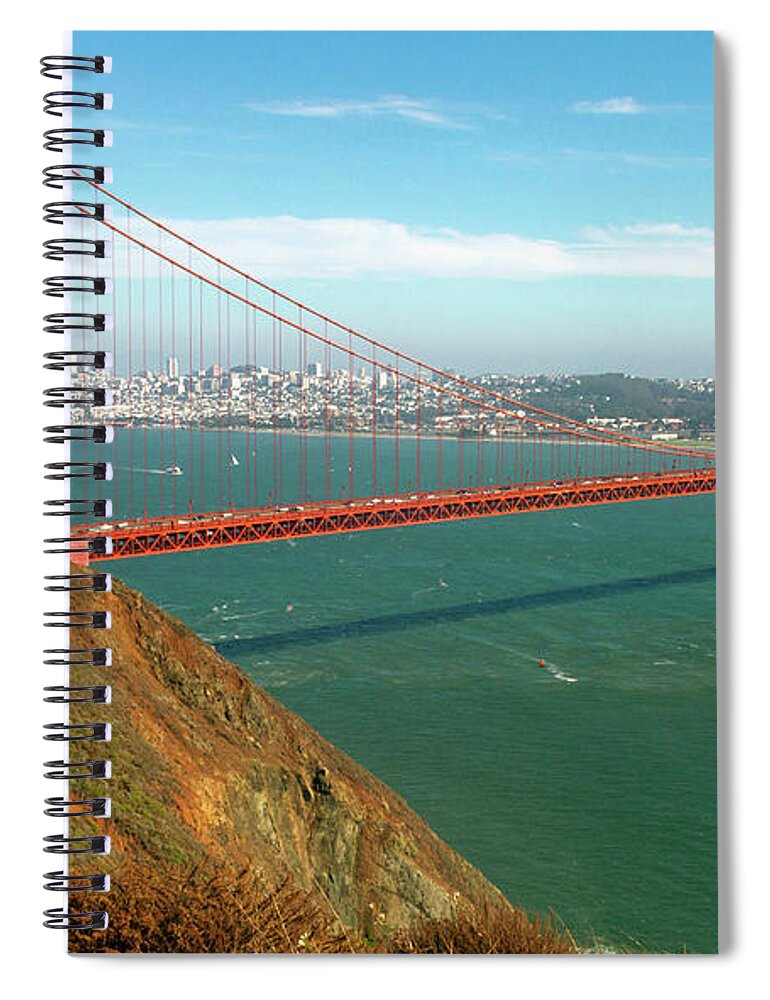 Classic Golden Gate Spiral Notebook featuring the photograph Classic Golden Gate by Bonnie Follett