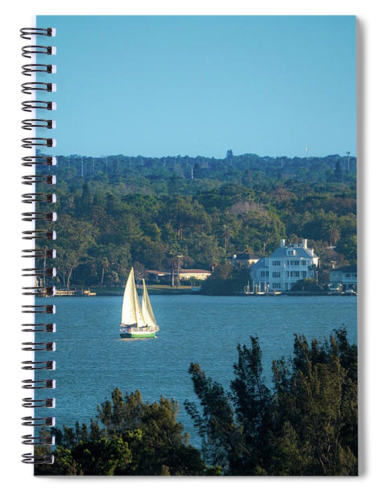 Florida Spiral Notebook featuring the photograph Clearwater Sails by Jeff Phillippi