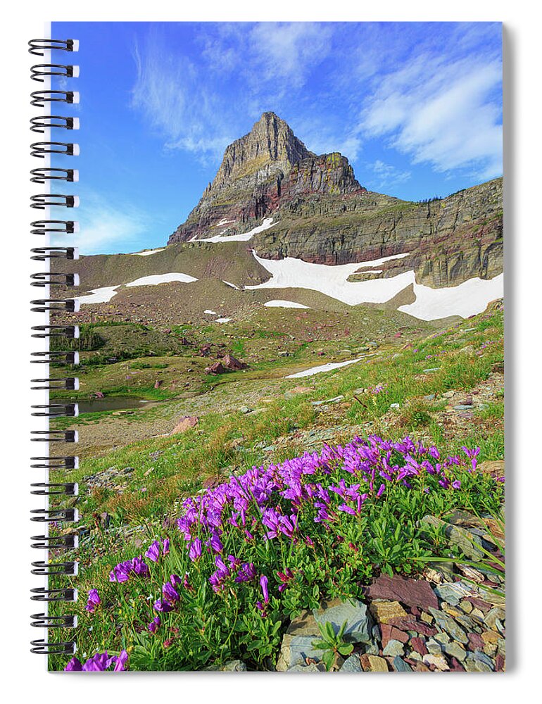Clements Mountain Spiral Notebook featuring the photograph Clements Mountain Blooms by Jack Bell
