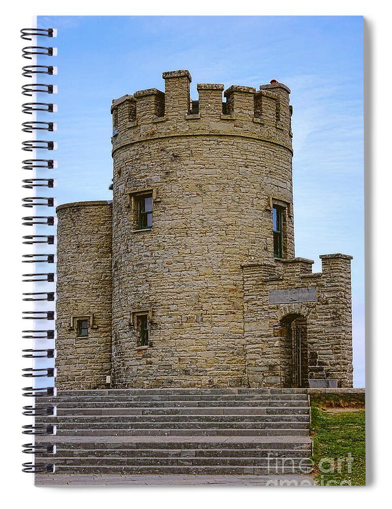 O'brien's Spiral Notebook featuring the photograph Cliffs of Moher O'Brien's Tower by Olivier Le Queinec