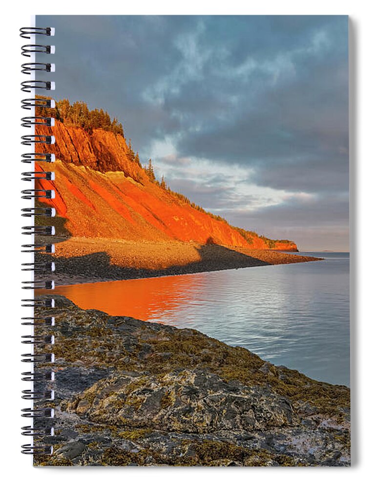 Five Island Provincial Park Spiral Notebook featuring the photograph Cliffs on Fire by Jurgen Lorenzen