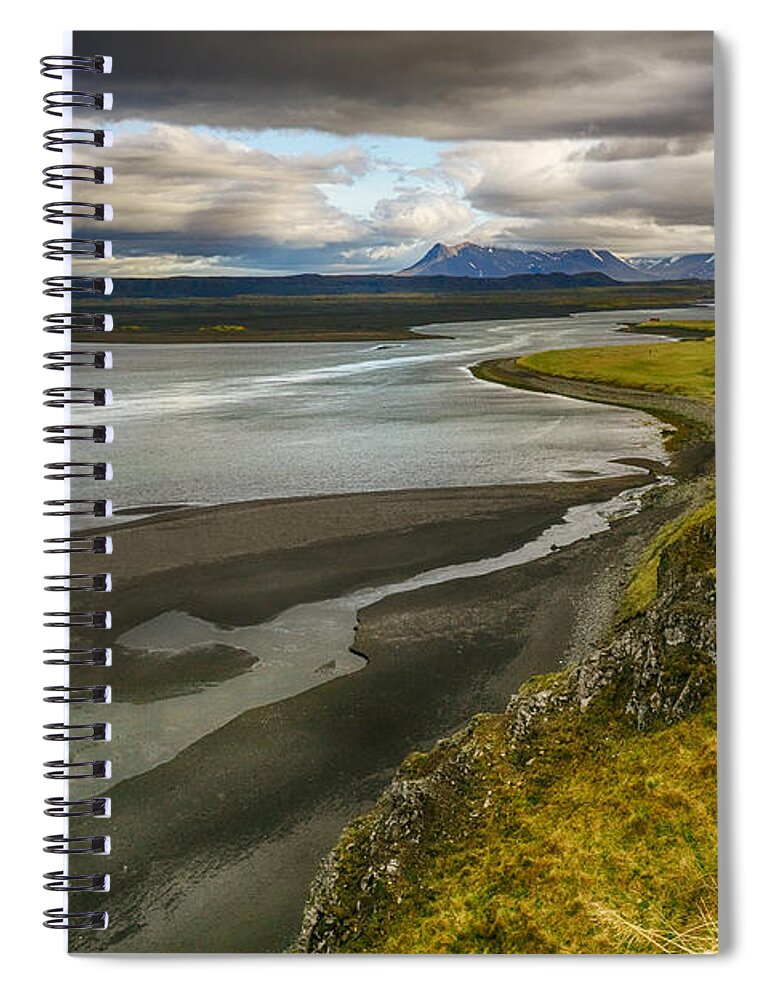 Iceland Spiral Notebook featuring the photograph Cliffside by Amanda Jones