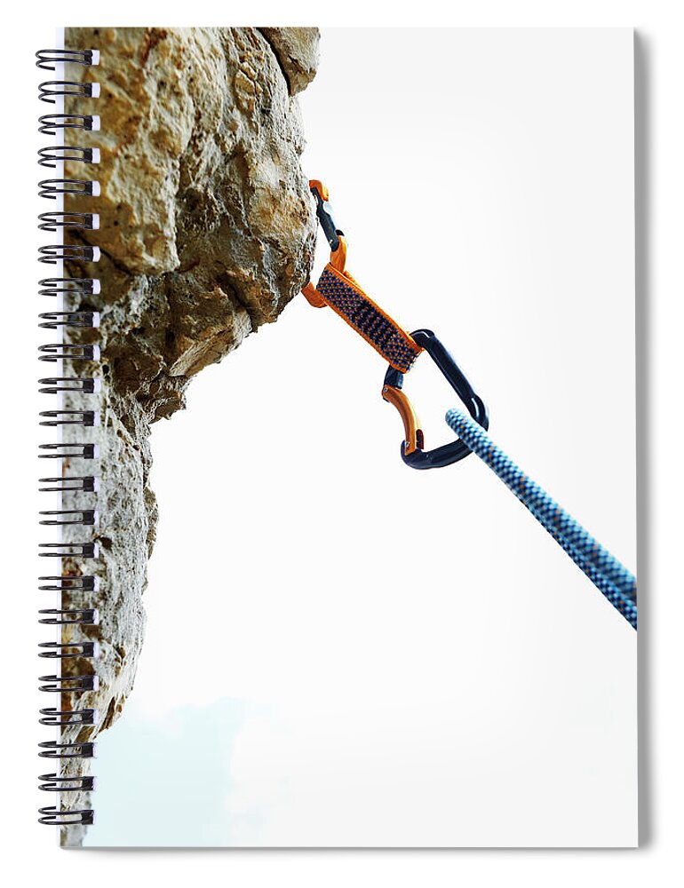 Hanging Spiral Notebook featuring the photograph Climbing by Adie Bush
