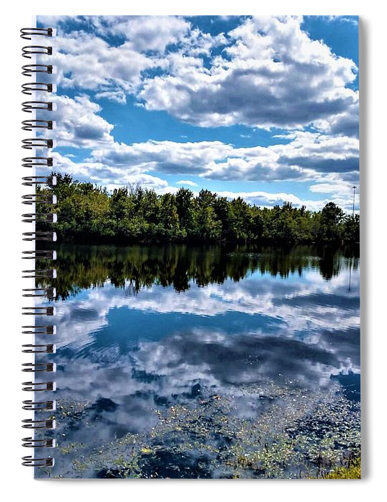 Clouds Spiral Notebook featuring the photograph Cloud Reflections by Jimmy Clark