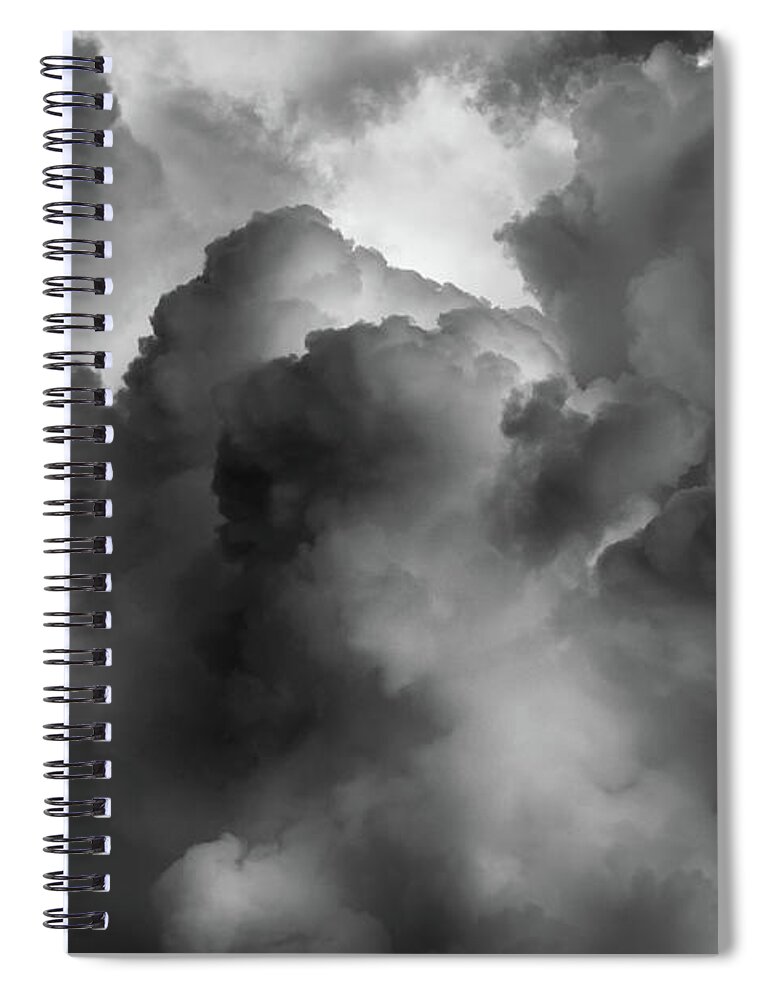 Greg Mimbs Spiral Notebook featuring the photograph Clouds 9 In Black and White by Greg and Chrystal Mimbs