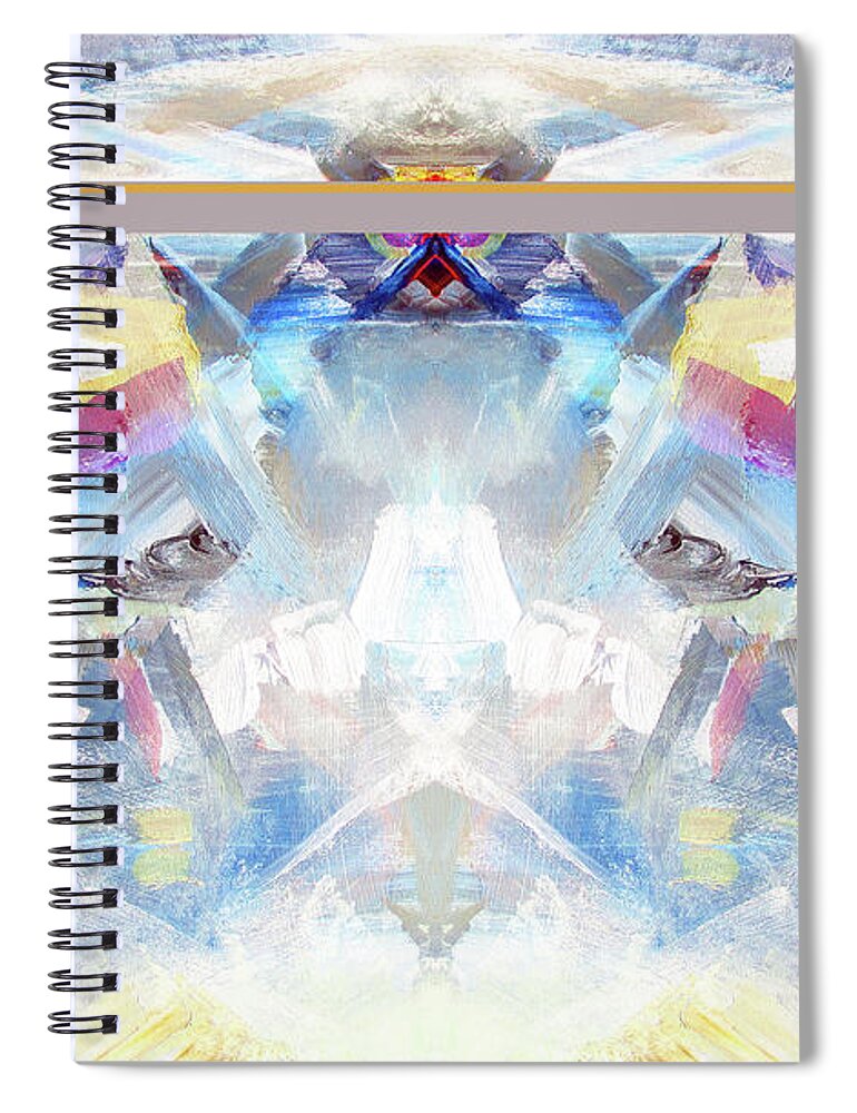  Spiral Notebook featuring the painting Clouds by John Gholson