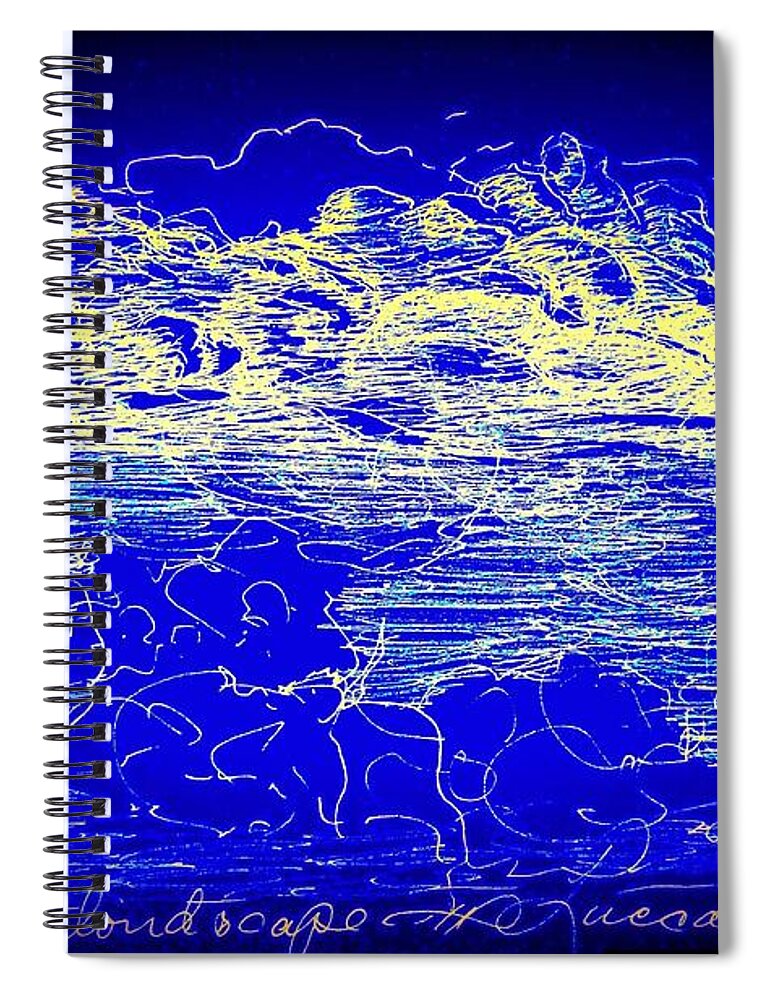 Cloudscape Spiral Notebook featuring the mixed media Cloudscape by VIVA Anderson