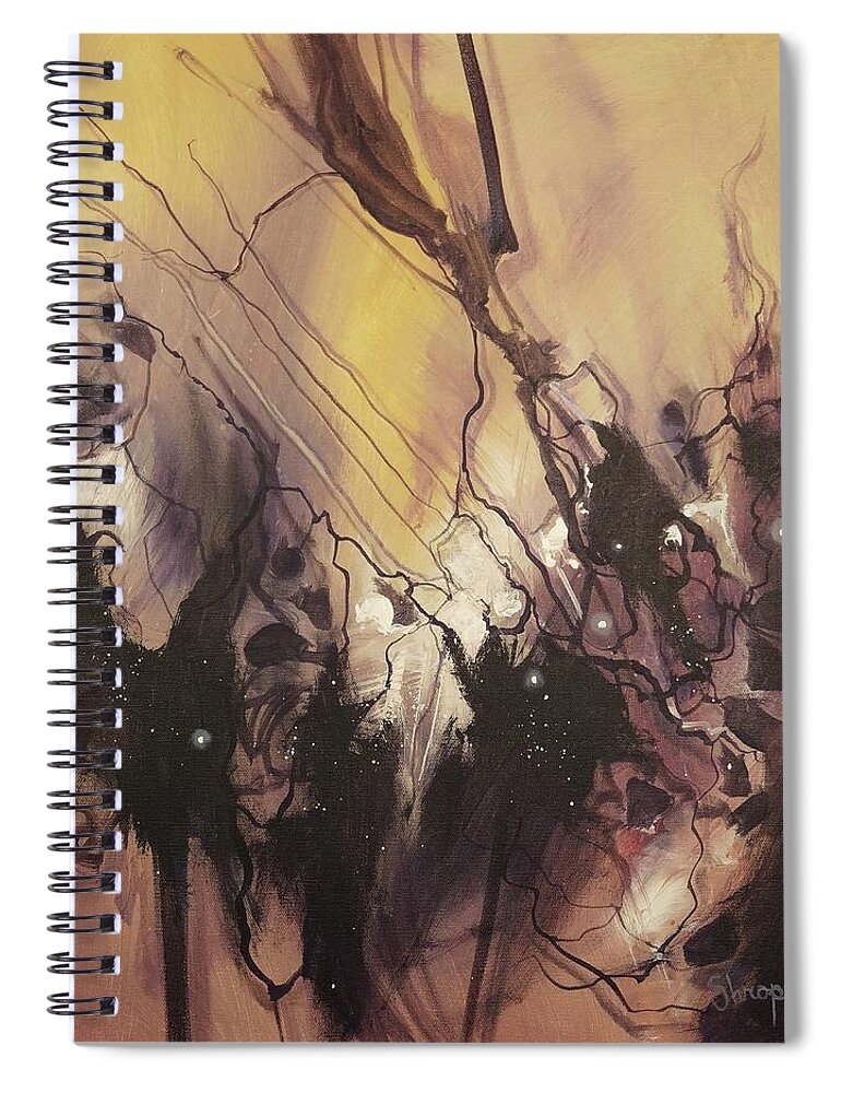 Abstract; Abstract Expressionist; Contemporary Art; Tom Shropshire Painting; Modern Art Spiral Notebook featuring the painting Coalescent Theory by Tom Shropshire