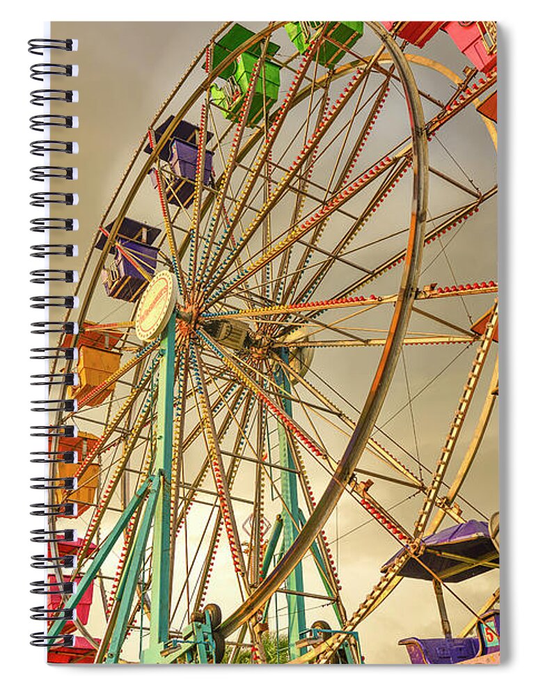 Ferris Spiral Notebook featuring the photograph Coastal Carnival by Christopher Rice