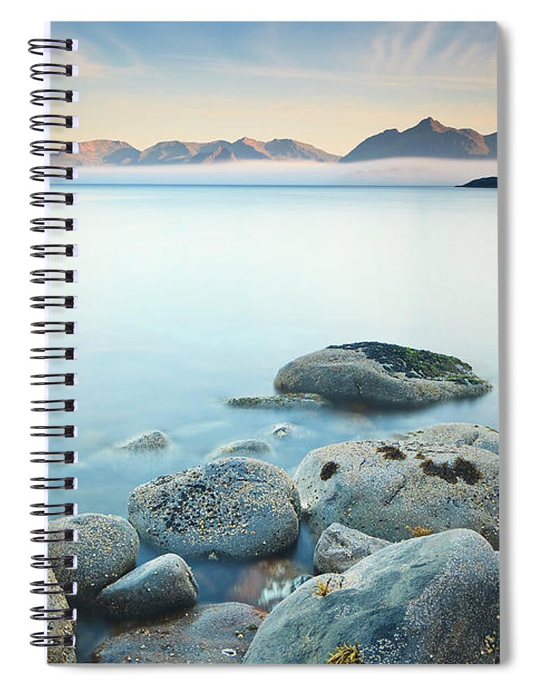 Estock Spiral Notebook featuring the digital art Coastal Landscape, Nordland, Norway by Luigi Vaccarella