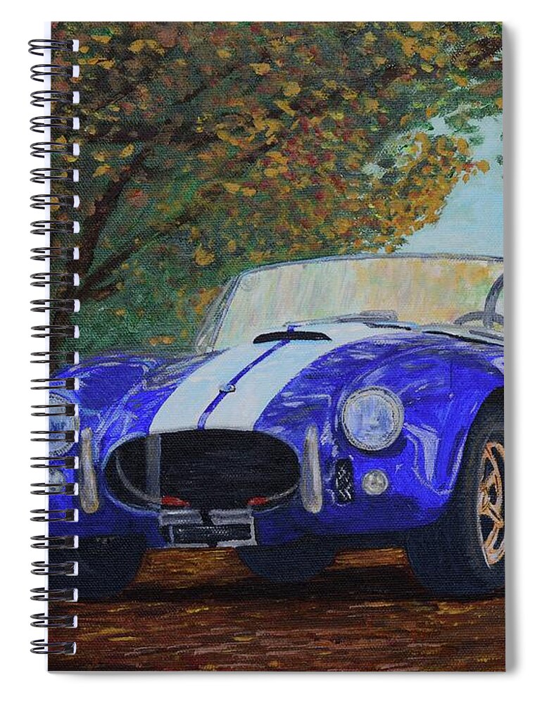Commissioned Spiral Notebook featuring the painting Cobra in Autumn by Aicy Karbstein