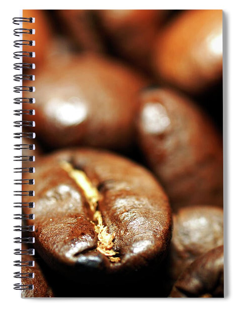 Karlsruhe Spiral Notebook featuring the photograph Coffee Beans by Shot By Scott