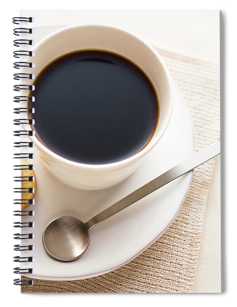 Spoon Spiral Notebook featuring the photograph Coffee Time by Masahiro Makino
