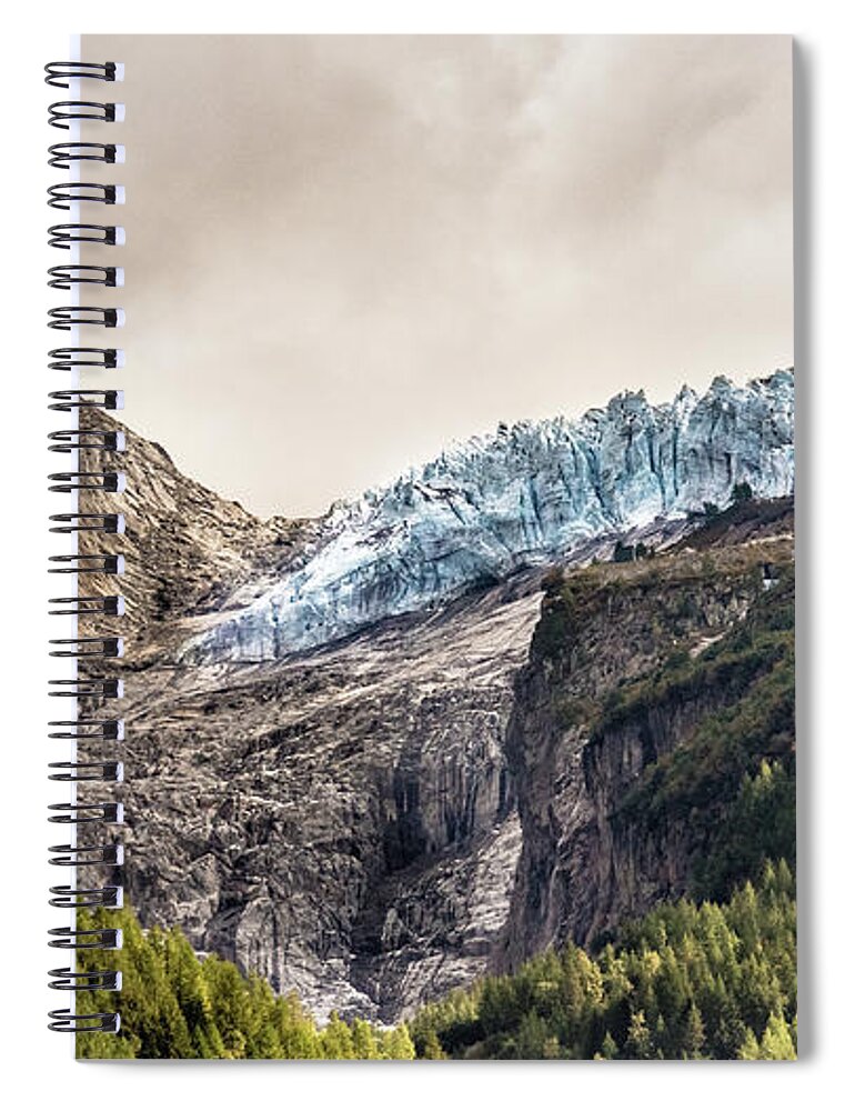 Glacier Spiral Notebook featuring the photograph Cold Heart of the Mountain by Pavel Melnikov