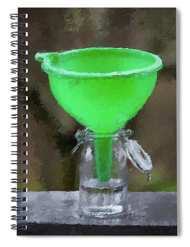 Life Spiral Notebook featuring the photograph Collecting Rain Water by Alexander Fedin