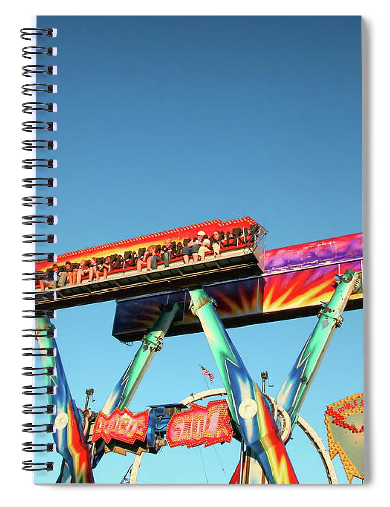 Carnival Spiral Notebook featuring the photograph Color Carnival Ride by Todd Klassy