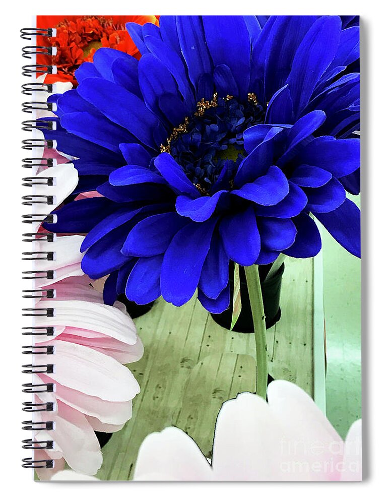 Flower Spiral Notebook featuring the photograph Color-faux Blooms by Rick Locke - Out of the Corner of My Eye