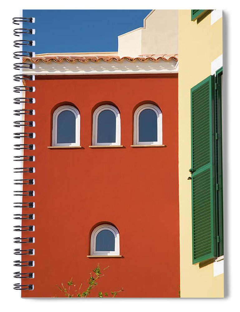 Apartment Spiral Notebook featuring the photograph Colourful Facades Of Luxury Apartment by David C Tomlinson