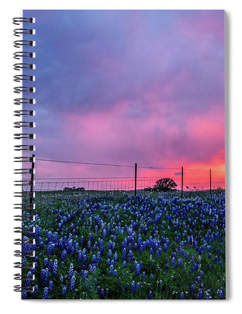 Texas Wildflowers Spiral Notebook featuring the photograph Coming Storm II by Johnny Boyd