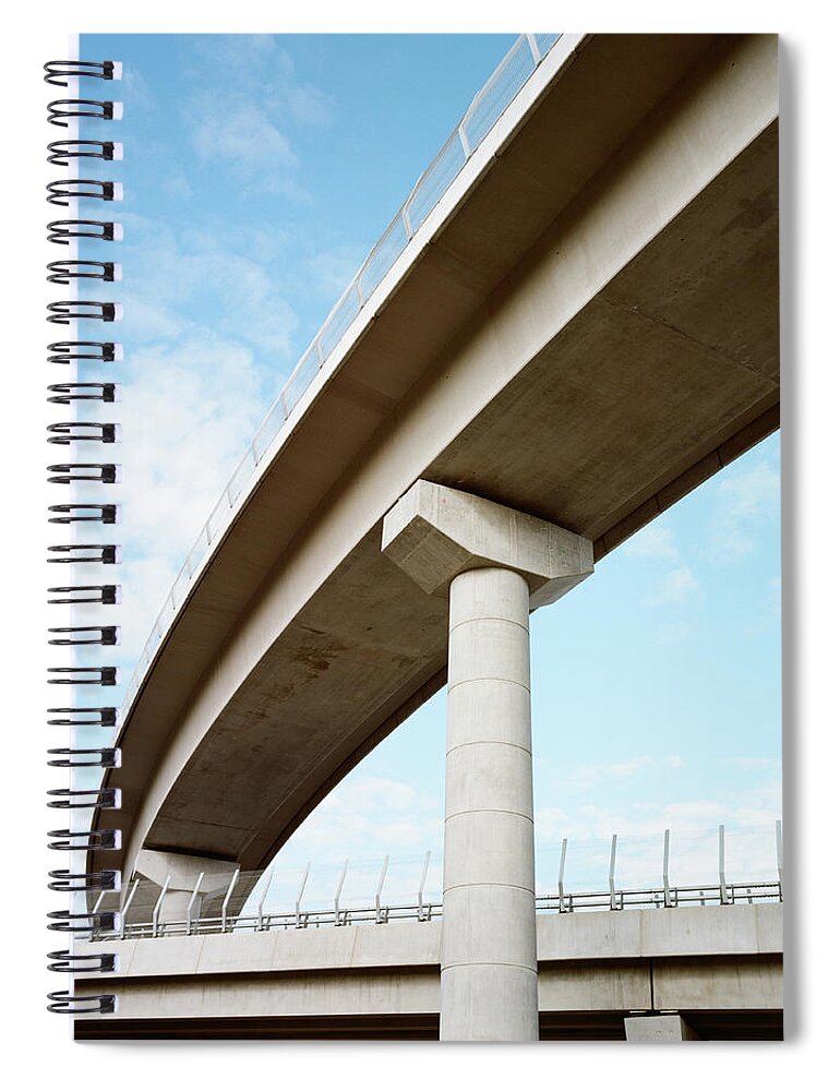 Built Structure Spiral Notebook featuring the photograph Concrete Flyover by Michael Hall