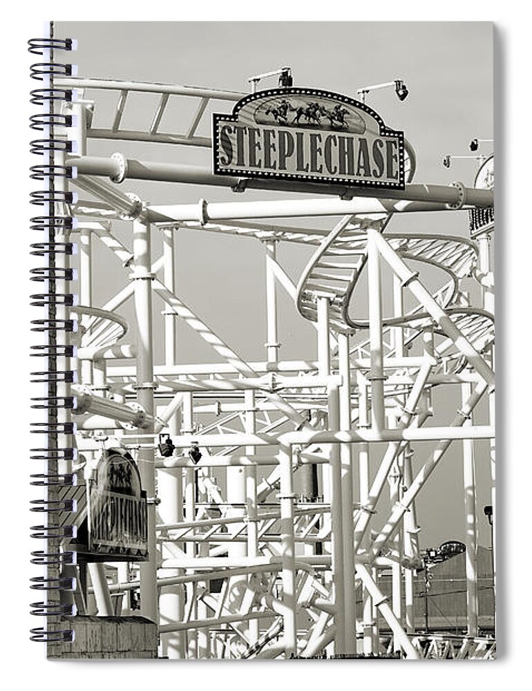 Coney Island Spiral Notebook featuring the photograph Coney Icons on a Winter Afternoon by Steve Ember