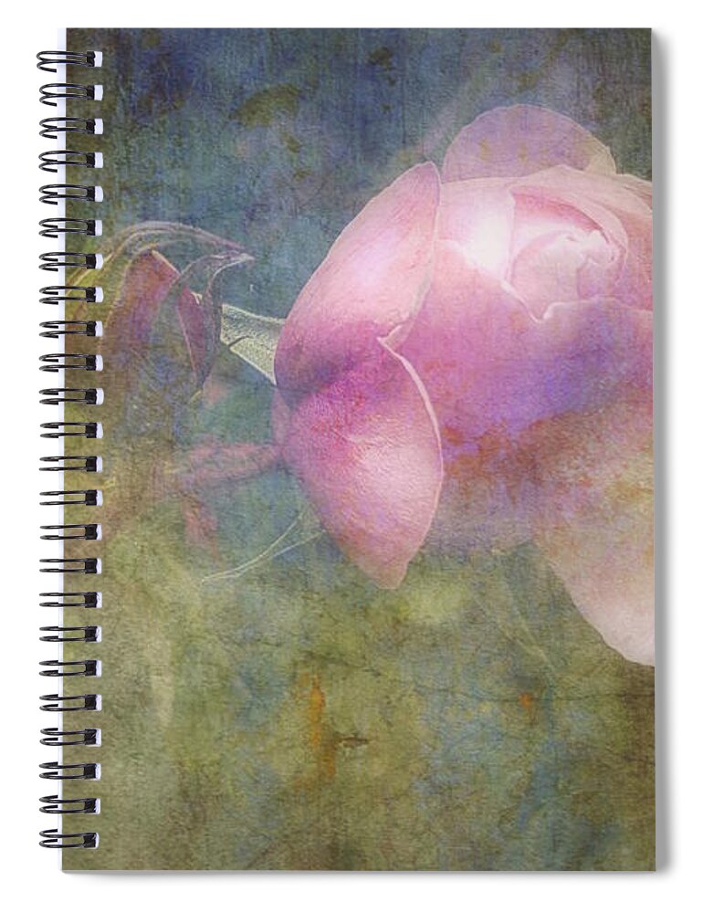 Pink Rose Spiral Notebook featuring the digital art Constant Gardener by Paul Lovering