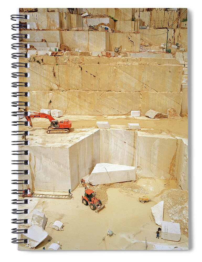 People Spiral Notebook featuring the photograph Construction Site, Elevated View by Sven Jacobsen