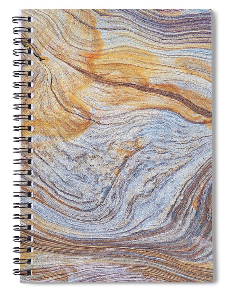 Sandstone Spiral Notebook featuring the photograph Convergence by Tim Gainey