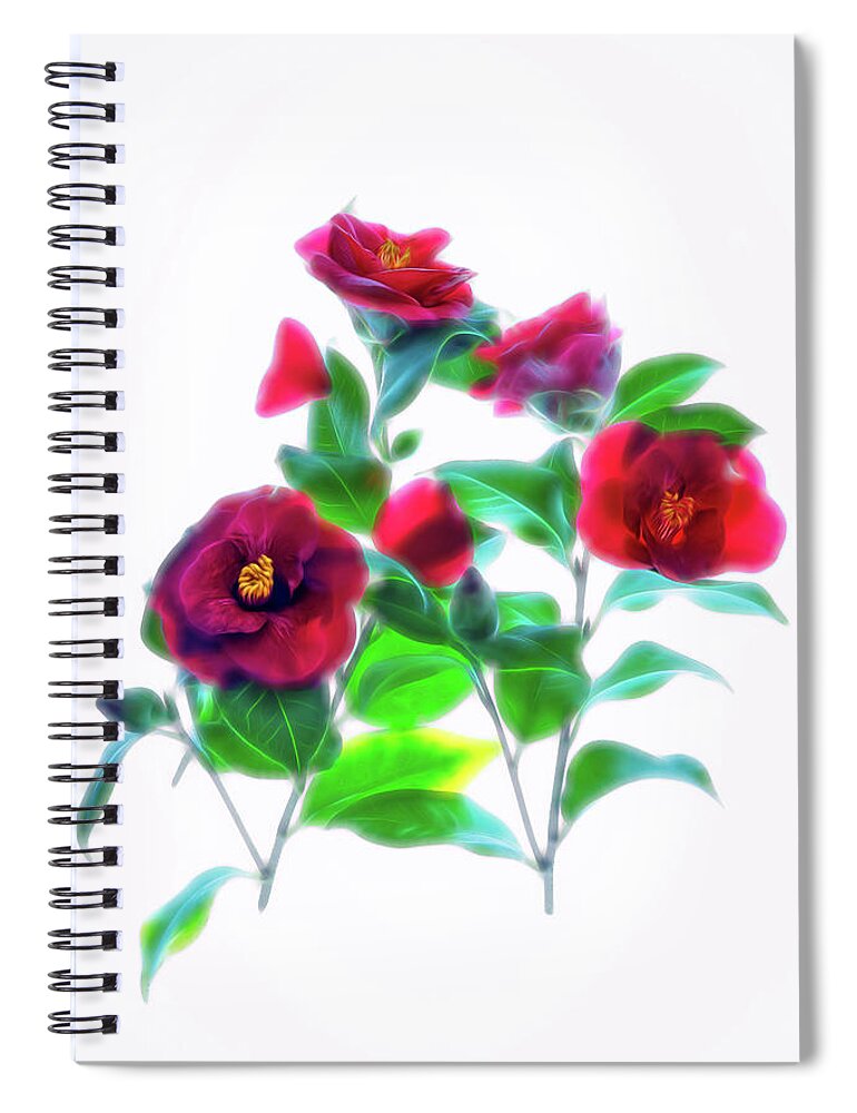 Nature Spiral Notebook featuring the photograph Cool Camelia by Ches Black