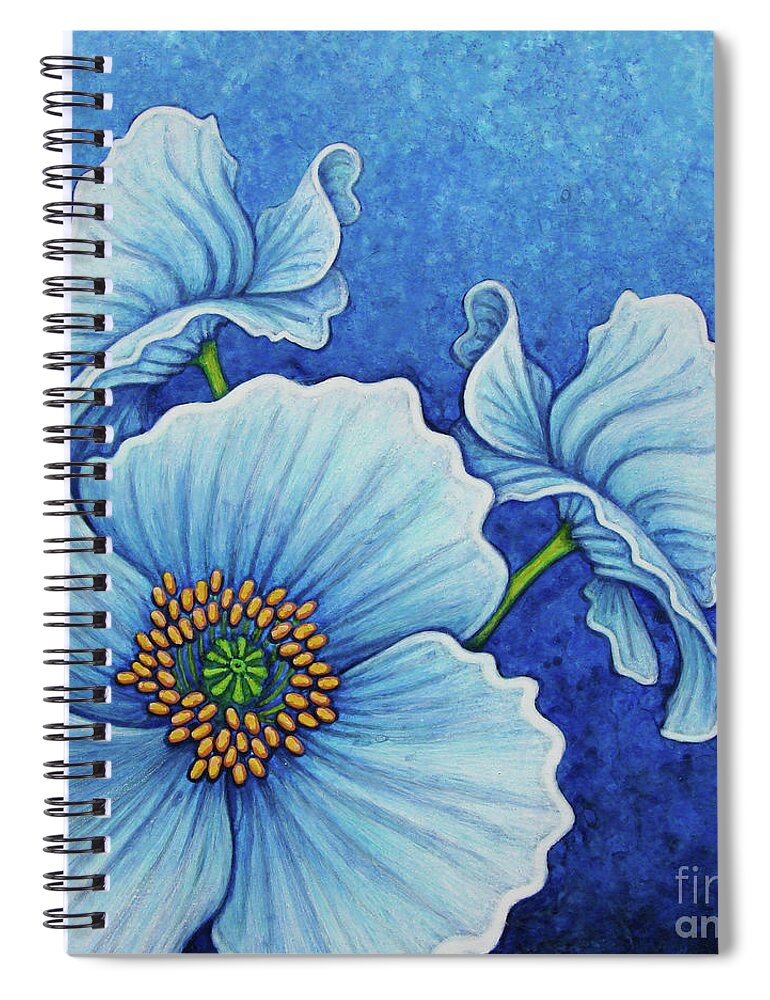 Poppy Spiral Notebook featuring the painting Cool Grace by Amy E Fraser