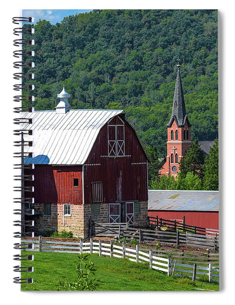 Church Spiral Notebook featuring the photograph Coon Valley by Phil S Addis