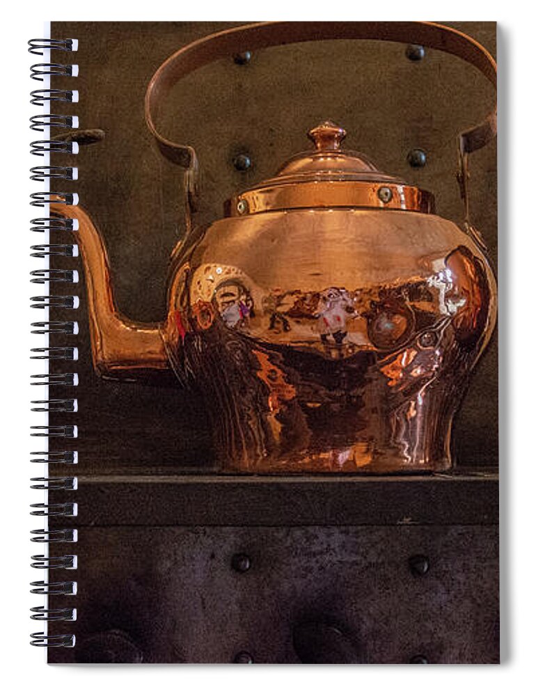 Copper Kettle Spiral Notebook featuring the photograph Copper Kettle by Marcy Wielfaert