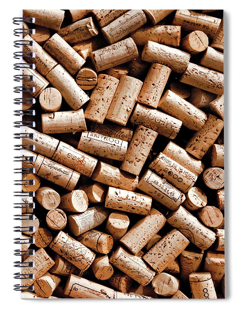 Alcohol Spiral Notebook featuring the photograph Corks by Rogdy Espinoza Photography